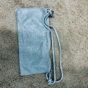 Elegant Silver Mesh Women's Bag